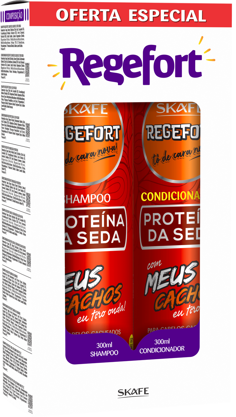 Conjunto Regefort Com Meus Cachos Eu Tiro Onda 600ml