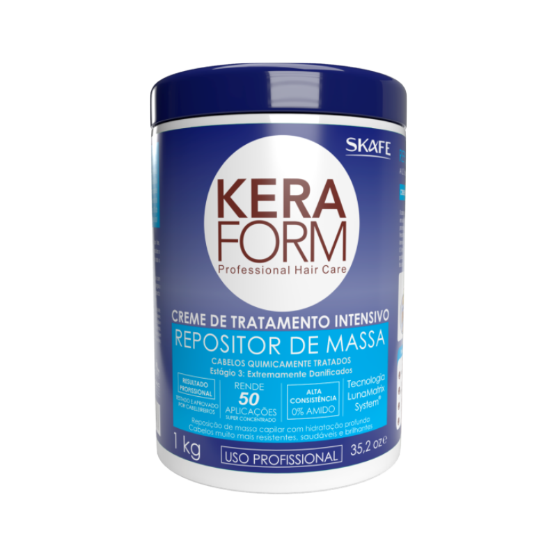 CX C/ 6 UNIT - Creme de Tratamento Intensivo Keraform Repositor de Massa 1kg