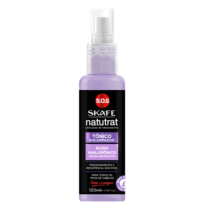 Tônico Encorpador Ácido Hialurônico + Rosa Mosqueta Natutrat S.O.S 120ml