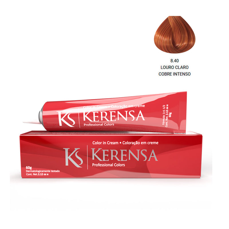 8.40 - LOURO CLARO COBRE INTENSO 60G - KERENSA COLORS