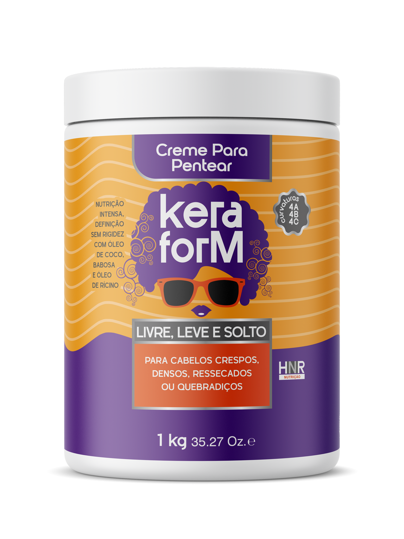 Creme para Pentear Keraform Livre, Leve e Solto 1kg
