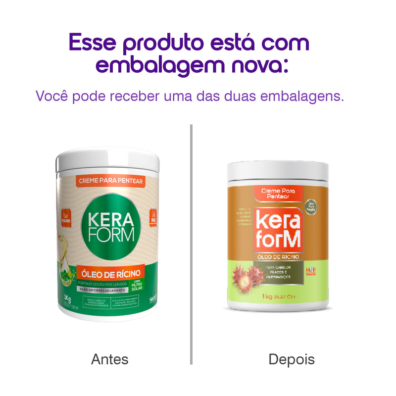Creme para Pentear Keraform Óleo de Rícino 1kg