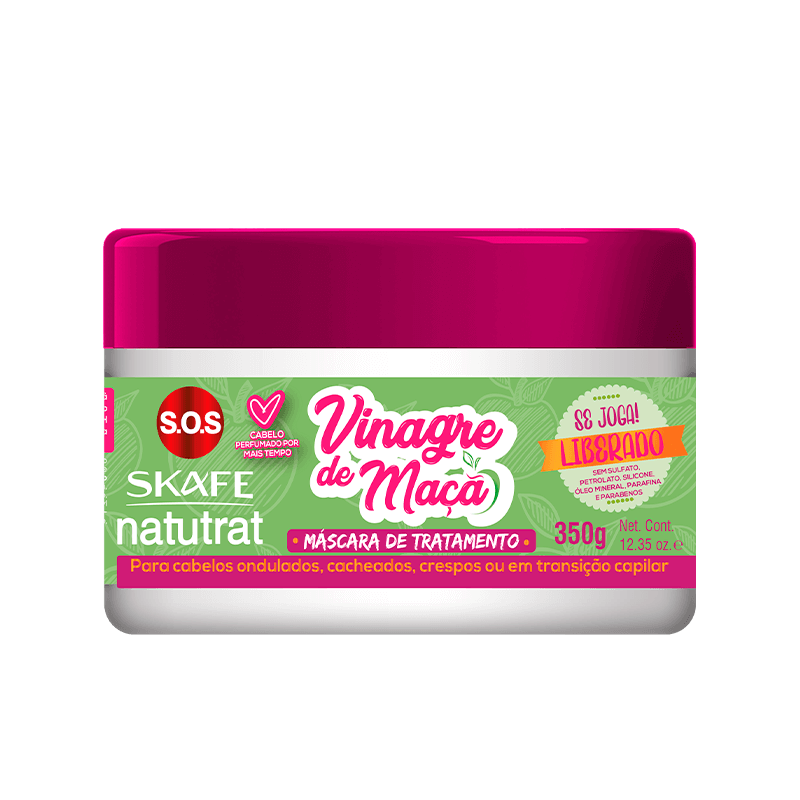CX C/ 6 UNIT - Máscara de Tratamento Natutrat S.O.S Vinagre de Maçã 350g