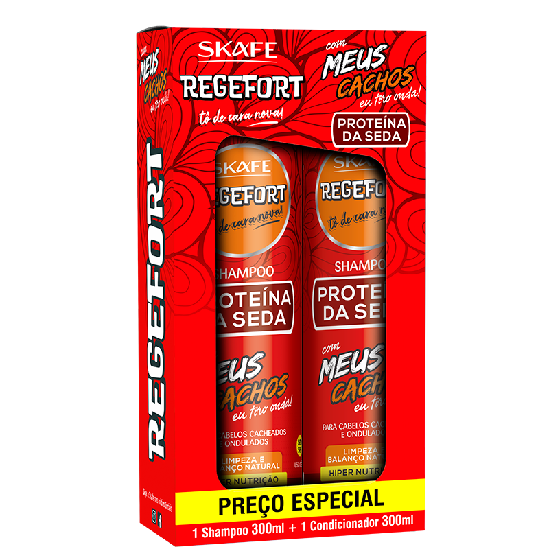 Conjunto Regefort Com Meus Cachos Eu Tiro Onda 600ml