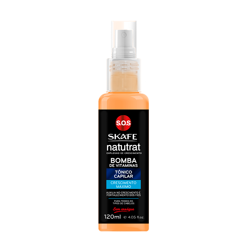 Tônico Crescimento Máximo Natutrat S.O.S Bomba de Vitaminas 120ml