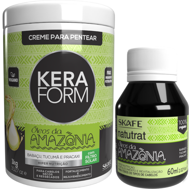 Kit Amazônia - Creme para Pentear 1kg + Óleo Natutrat 60ml de Óleos da Amazônia