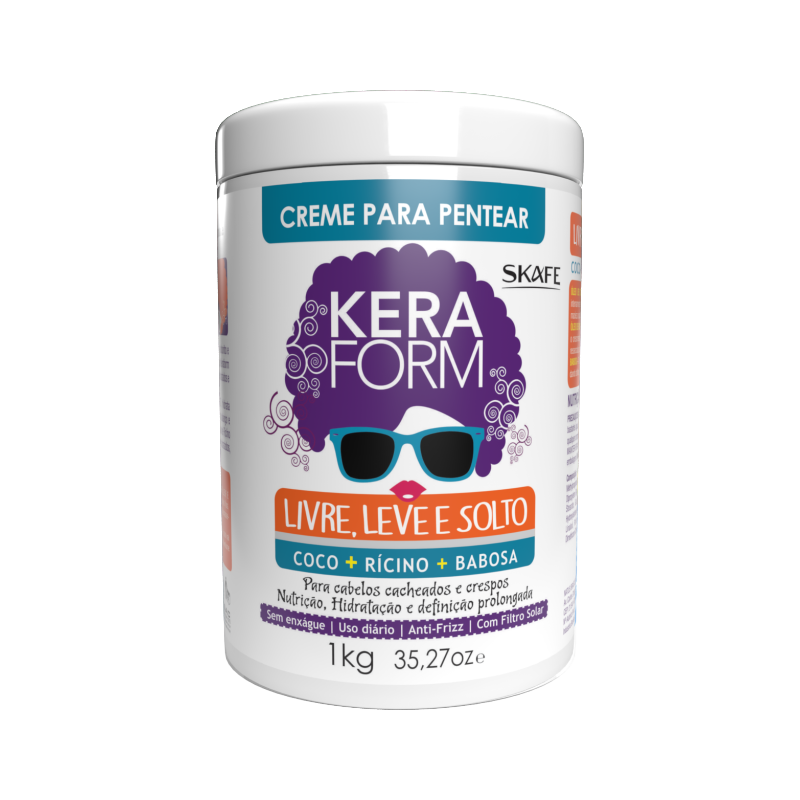Creme para Pentear Keraform Livre, Leve e Solto 1kg